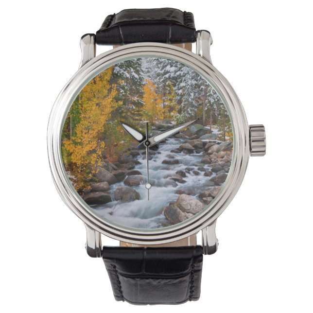 カリフォルニア州ビショップ・クリークに沿った秋 腕時計 (正面)