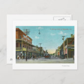 カリフォルニア州ビジネスストリートマリーズビルのビュー ポストカード (正面/裏面)