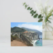 カリフォルニア州ビッグサー沿岸のビックスビー橋 ポストカード (スタンド正面)