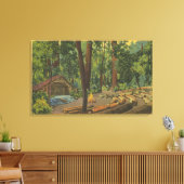 カリフォルニア州ビッグベイスン"キャンプファイアボウル"ビュー キャンバスプリント (インサイチュ (リビング))