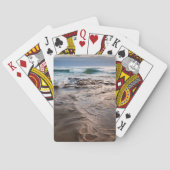 カリフォルニア州ビーチでの波の砕波 トランプ (裏面)