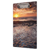 カリフォルニア州ビーチの夕日 クリップボード (左)