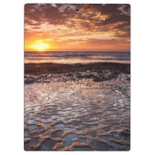カリフォルニア州ビーチの夕日 クリップボード (裏面)