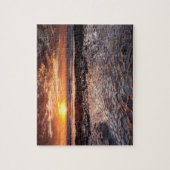 カリフォルニア州ビーチの夕日 ジグソーパズル (縦)