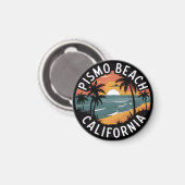 カリフォルニア州ピズモビーチの日の出 マグネット (正面/裏面)