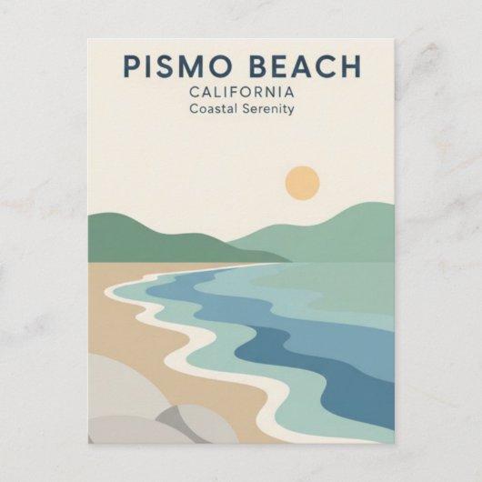 カリフォルニア州ピズモビーチ ポストカード (正面)