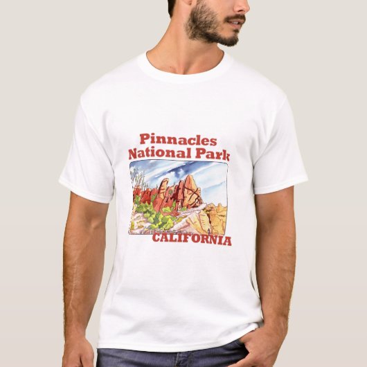 カリフォルニア州ピナクルス国立公園 Tシャツ (正面)