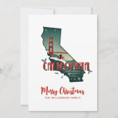 カリフォルニア州ファミリーフォトクリスマス シーズンカード (正面)