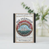 カリフォルニア州ファーウェル・クリッパー帆船1900 ポストカード (スタンド正面)