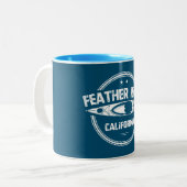 カリフォルニア州フェザー川 ツートーンマグカップ (正面左)