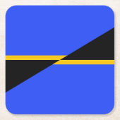 カリフォルニア州フォソム国旗 スクエアペーパーコースター (正面)