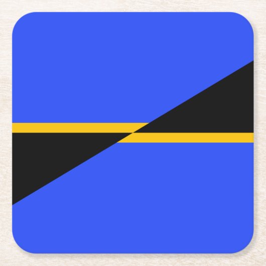 カリフォルニア州フォソム国旗 スクエアペーパーコースター (正面)