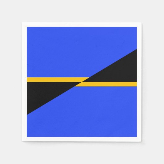 カリフォルニア州フォソム国旗 スタンダードカクテルナプキン (正面)