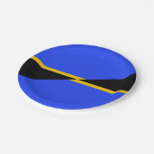 カリフォルニア州フォソム国旗 ペーパープレート (アングル)