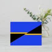 カリフォルニア州フォソム国旗 箔シーズンポストカード (立ち正面)