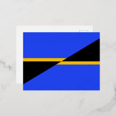 カリフォルニア州フォソム国旗 箔シーズンポストカード (正面/裏面)