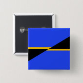 カリフォルニア州フォソム国旗 缶バッジ (正面&裏面)