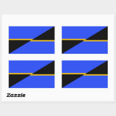 カリフォルニア州フォソム国旗 長方形シール (シート)