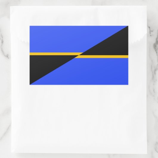 カリフォルニア州フォソム国旗 長方形シール (バッグ)