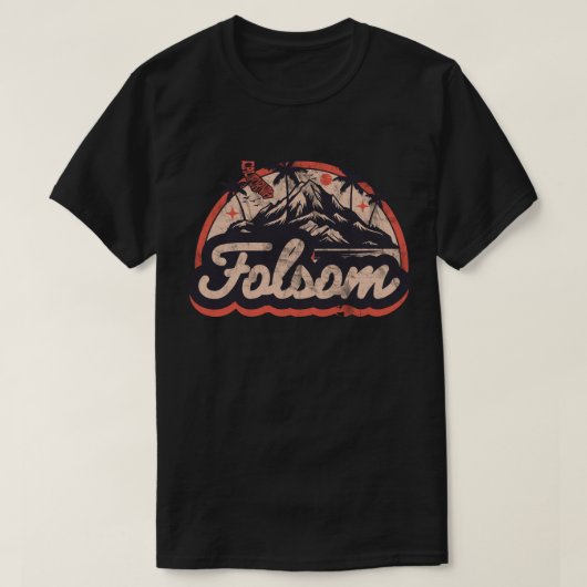 カリフォルニア州フォルサム Tシャツ (デザイン正面)