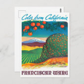カリフォルニア州フランシスコ会のヴィンテージ旅行はがき ポストカード (正面/裏面)