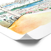 カリフォルニア州フリーモントからの眺め ポスター (角)