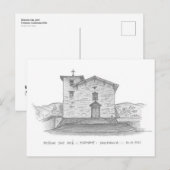 カリフォルニア州フリーモント、ミッション・サン・ホセ ポストカード (正面/裏面)