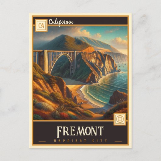 カリフォルニア州フリーモント |ヴィンテージはがき ポストカード (正面)