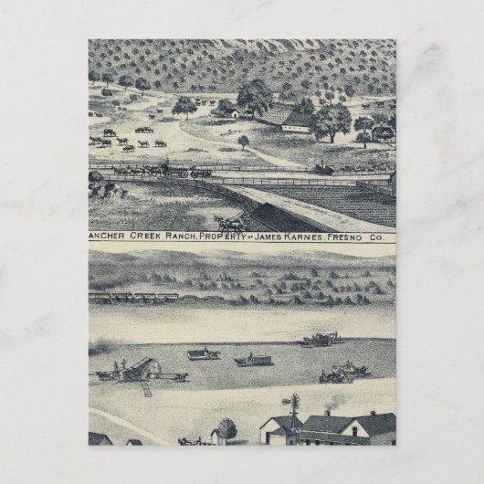 カリフォルニア州フレスノのホームランチス ポストカード (正面)