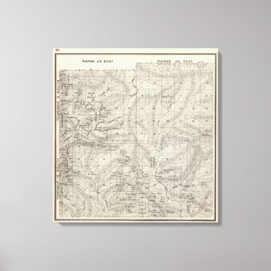 カリフォルニア州フレスノ郡23 キャンバスプリント (正面)