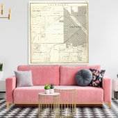 カリフォルニア州フレスノ郡32 キャンバスプリント (インサイチュ (リビング))