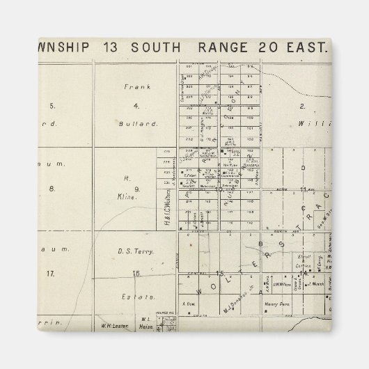 カリフォルニア州フレスノ郡34 マグネット (正面)