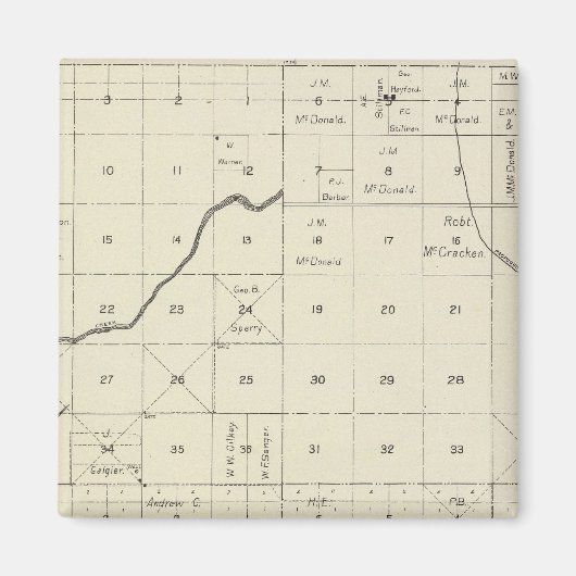 カリフォルニア州フレスノ郡5 マグネット (正面)