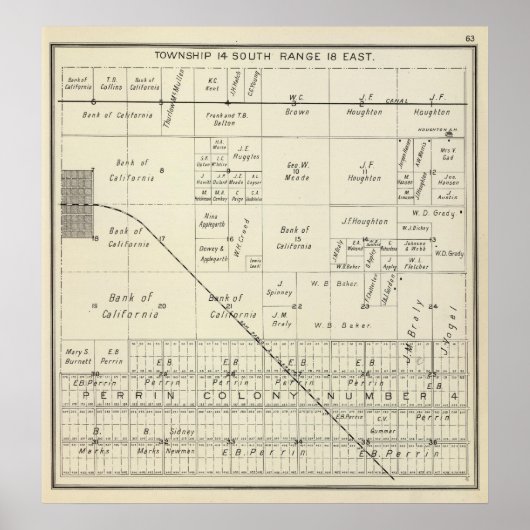 カリフォルニア州フレスノ郡 ポスター (正面)