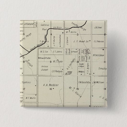 カリフォルニア州フレズノ郡12 缶バッジ (正面)