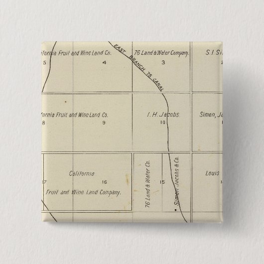 カリフォルニア州フレズノ郡23 缶バッジ (正面)