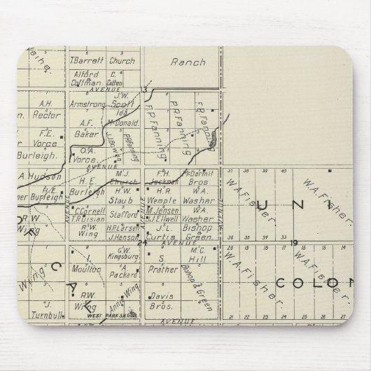 カリフォルニア州フレズノ郡35 マウスパッド (正面)