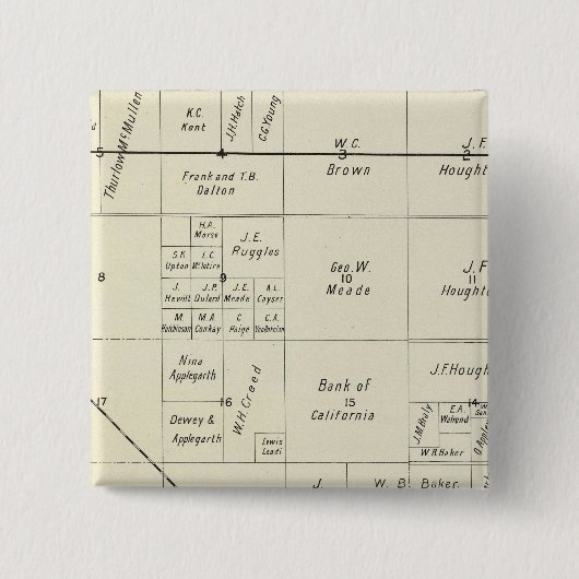 カリフォルニア州フレズノ郡 缶バッジ (正面)