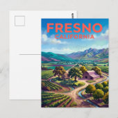 カリフォルニア州フレズノ ポストカード (正面/裏面)