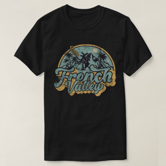 カリフォルニア州フレンチバレー Tシャツ (デザイン正面)