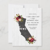 カリフォルニア州フローラは私の花嫁になる 招待状 (裏面)