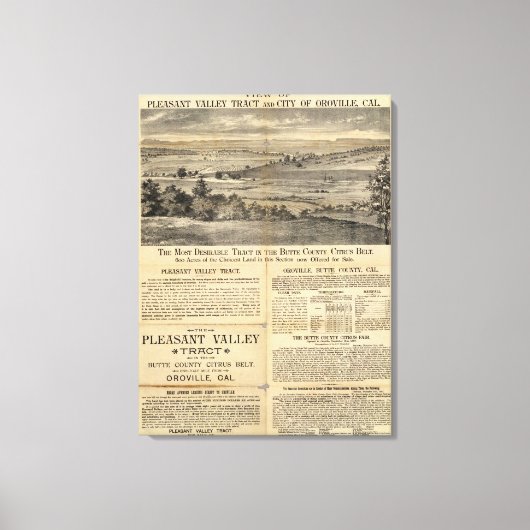 カリフォルニア州プレザントバレー キャンバスプリント (正面)