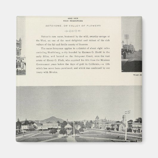 カリフォルニア州ヘルズバーグ マグネット (正面)