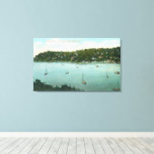 カリフォルニア州ベイベルヴェデーレの空中表示 キャンバスプリント (インサイチュ (ウッドフロア))