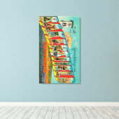 カリフォルニア州ベーカーズフィールド – ラージレターのシーン キャンバスプリント (インサイチュ (ウッドフロア))