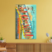 カリフォルニア州ベーカーズフィールド – ラージレターのシーン キャンバスプリント (インサイチュ (リビング))