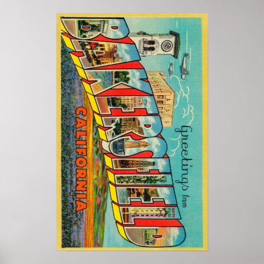 カリフォルニア州ベーカーズフィールド – ラージレターのシーン ポスター (正面)