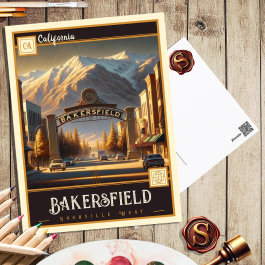 カリフォルニア州ベーカーズフィールド |ヴィンテージはがき ポストカード