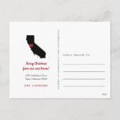 カリフォルニア州ホリデー引越し案内はがき シーズンポストカード (裏面)