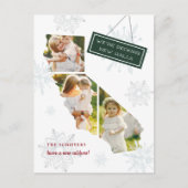 カリフォルニア州ホリデー引越し案内はがき シーズンポストカード (正面)